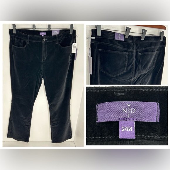 NYDJ NWT Velvet‎ Modern Boot Pants Size 24W Black Slimming Fit Office 40x33 - Picture 1 of 16